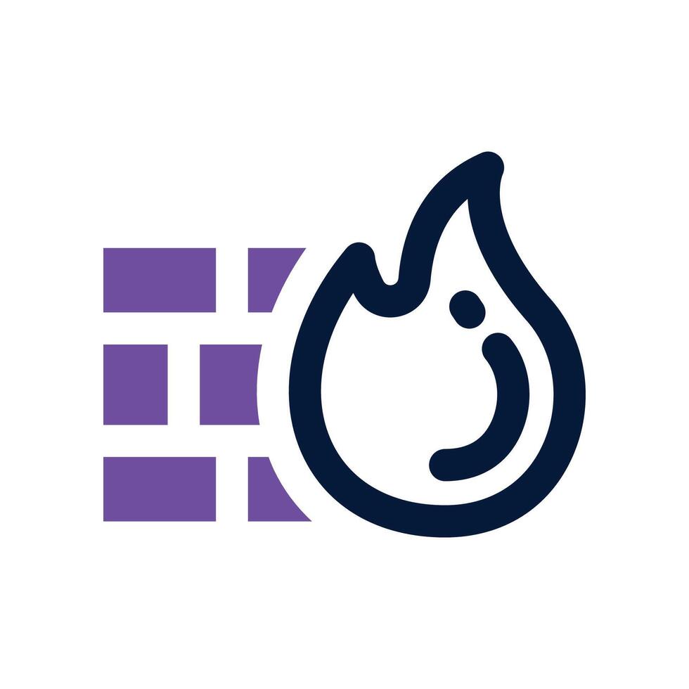 firewall icon. dual tone icon for your website, mobile, presentation, and logo design. vector