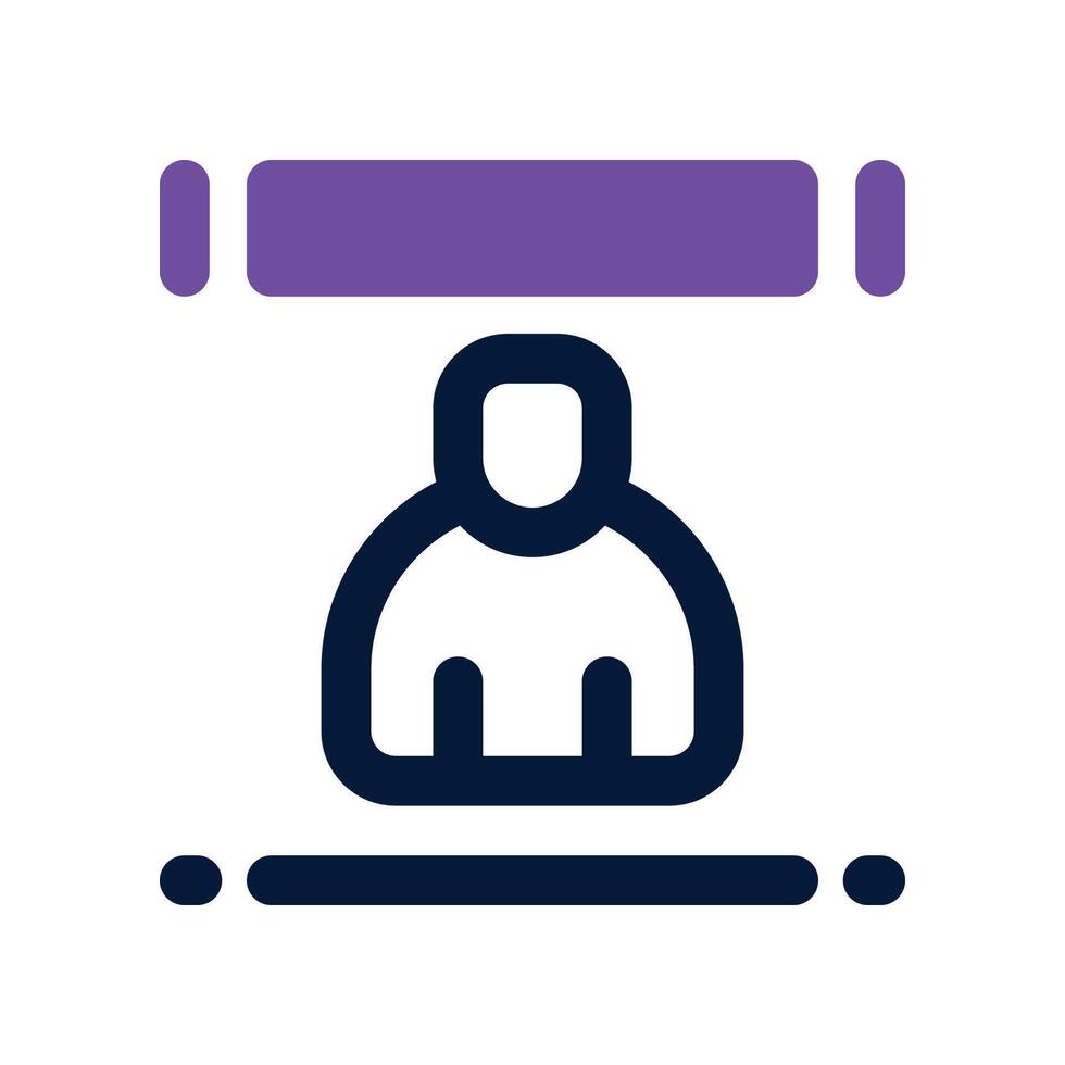 face recognition icon. dual tone icon for your website, mobile, presentation, and logo design. vector