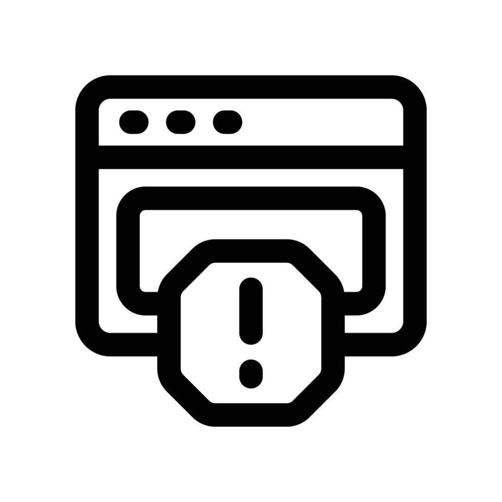website alert icon. line icon for your website, mobile, presentation, and logo design. vector