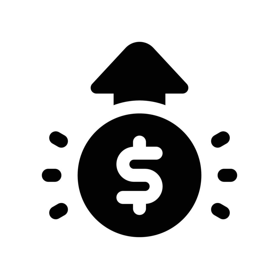 up price icon. glyph icon for your website, mobile, presentation, and logo design. vector