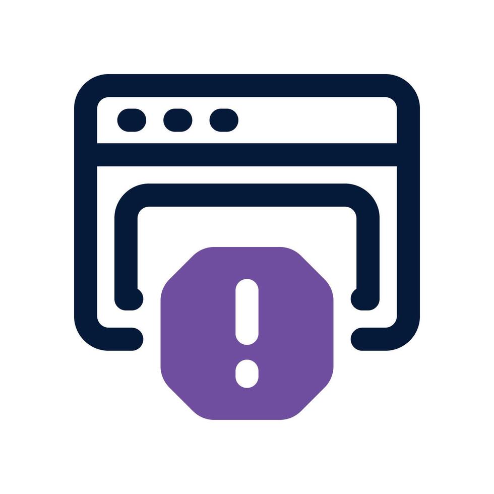 website alert icon. dual tone icon for your website, mobile, presentation, and logo design. vector