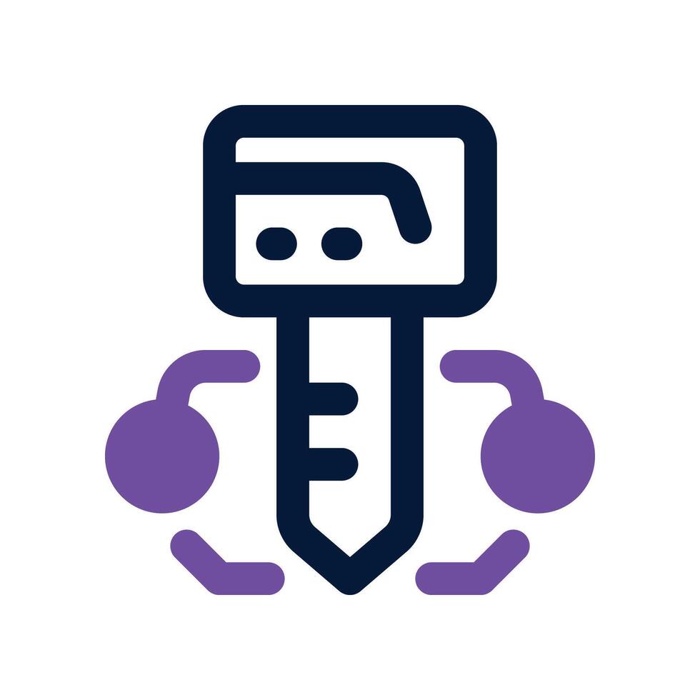 key icon. dual tone icon for your website, mobile, presentation, and logo design. vector