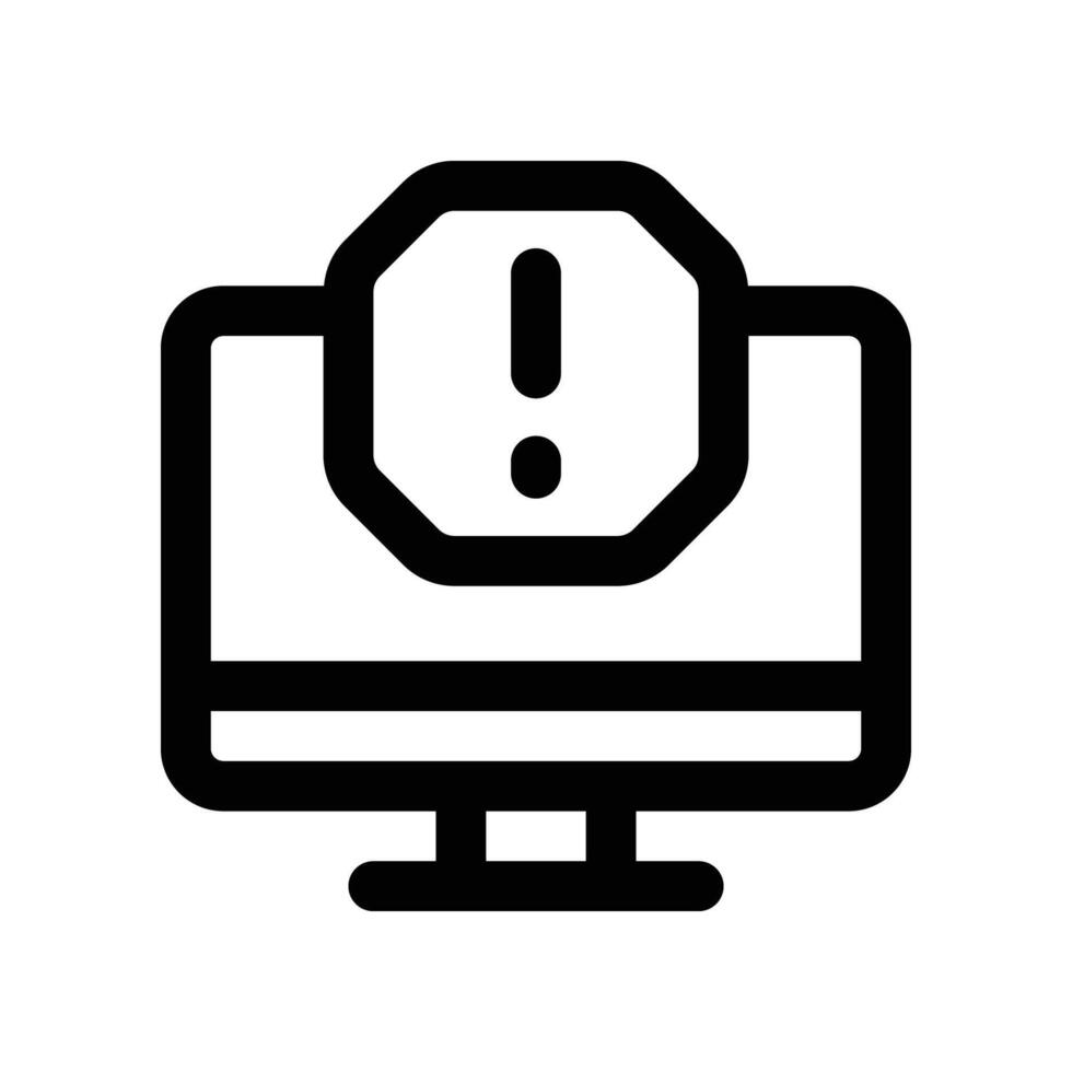 warning icon. line icon for your website, mobile, presentation, and logo design. vector