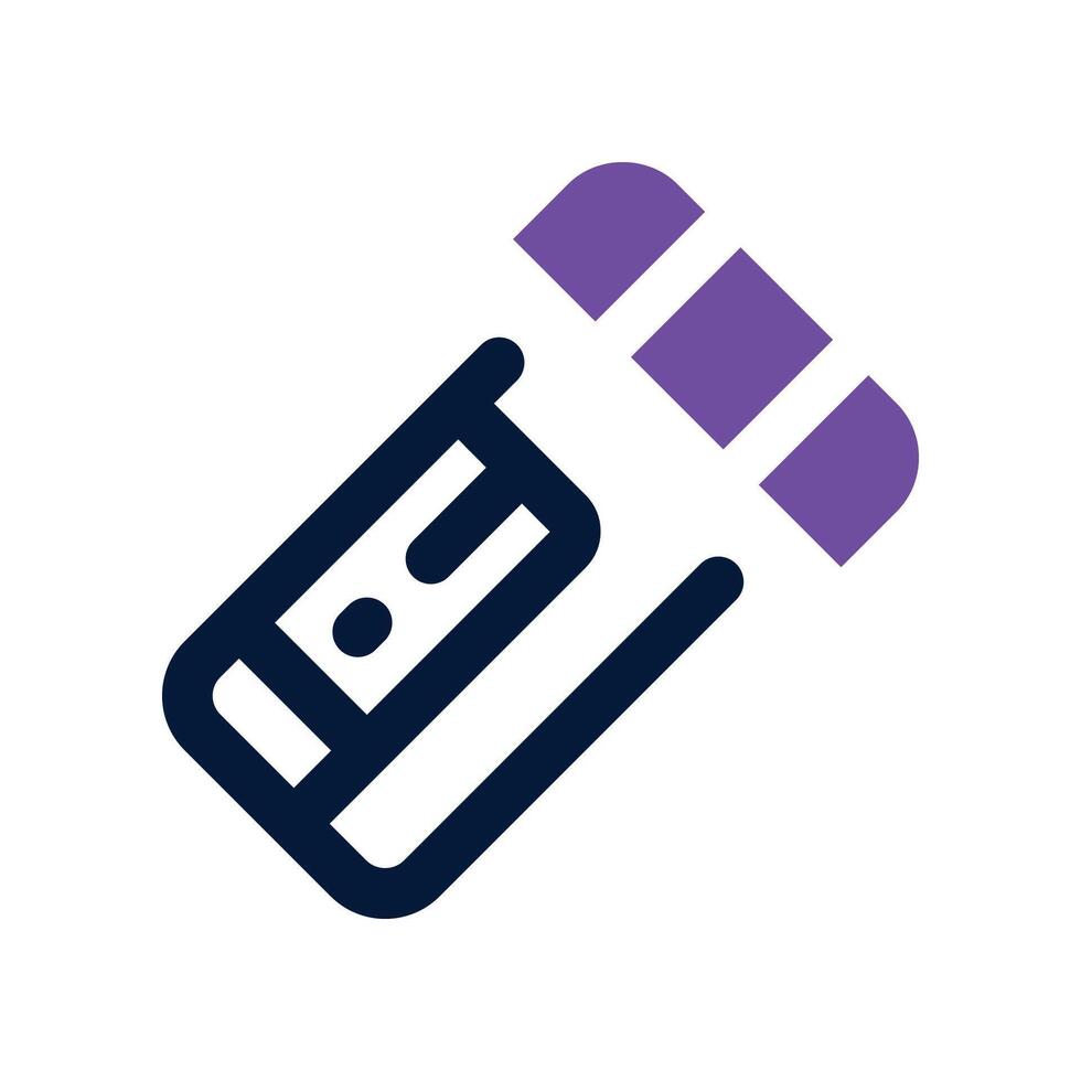 test tube icon. dual tone icon for your website, mobile, presentation, and logo design. vector