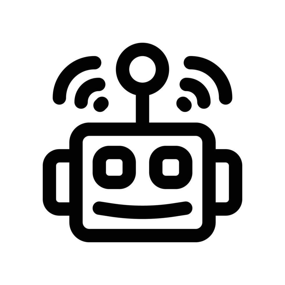 bot chat icon. line icon for your website, mobile, presentation, and logo design. vector