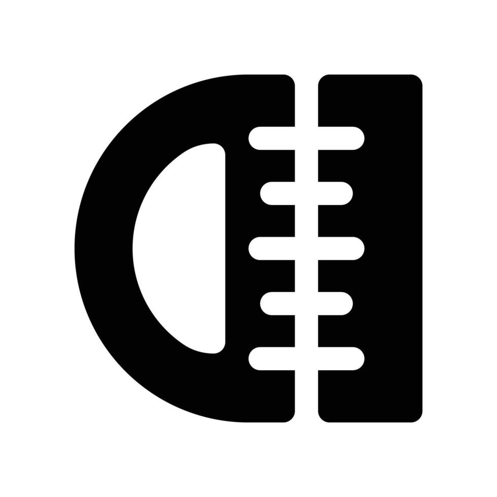 ruler icon. glyph icon for your website, mobile, presentation, and logo design. vector
