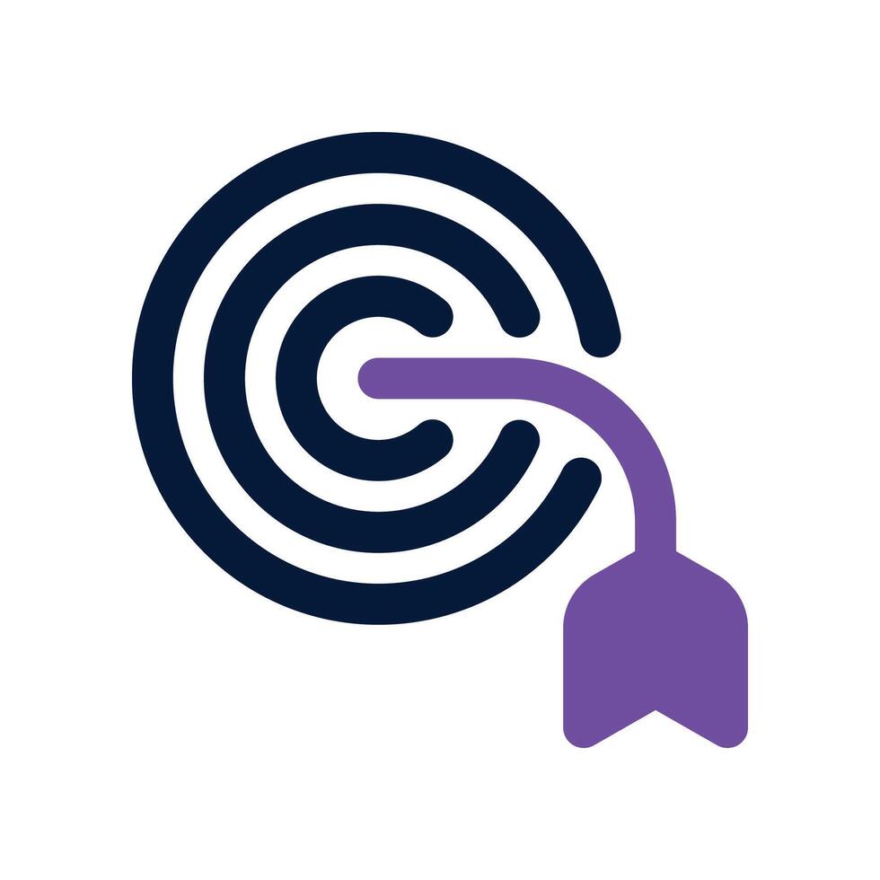target icon. dual tone icon for your website, mobile, presentation, and logo design. vector