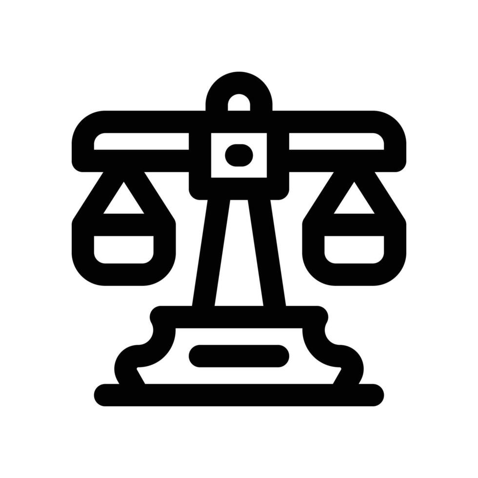 justice icon. line icon for your website, mobile, presentation, and logo design. vector