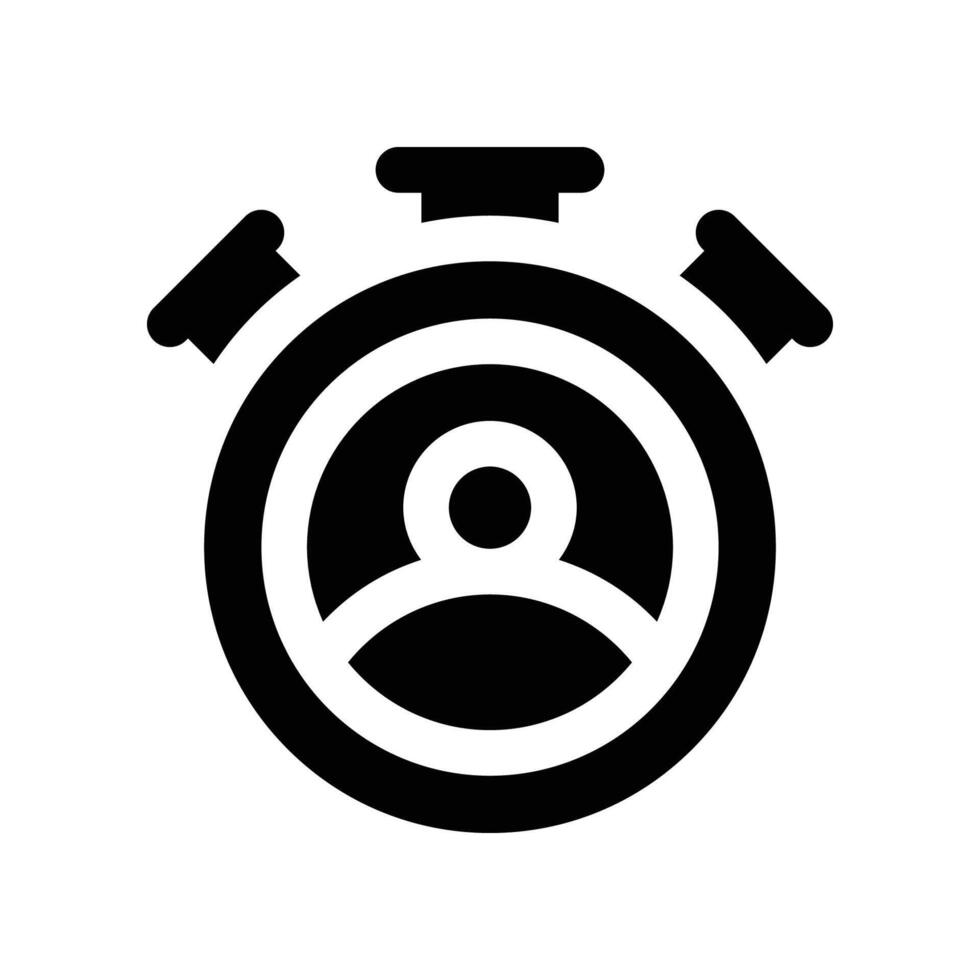 punctuality icon. glyph icon for your website, mobile, presentation, and logo design. vector