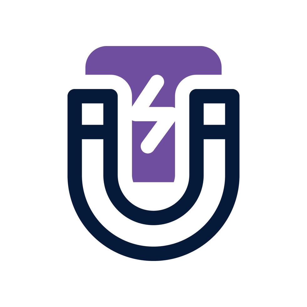 magnet icon. dual tone icon for your website, mobile, presentation, and logo design. vector