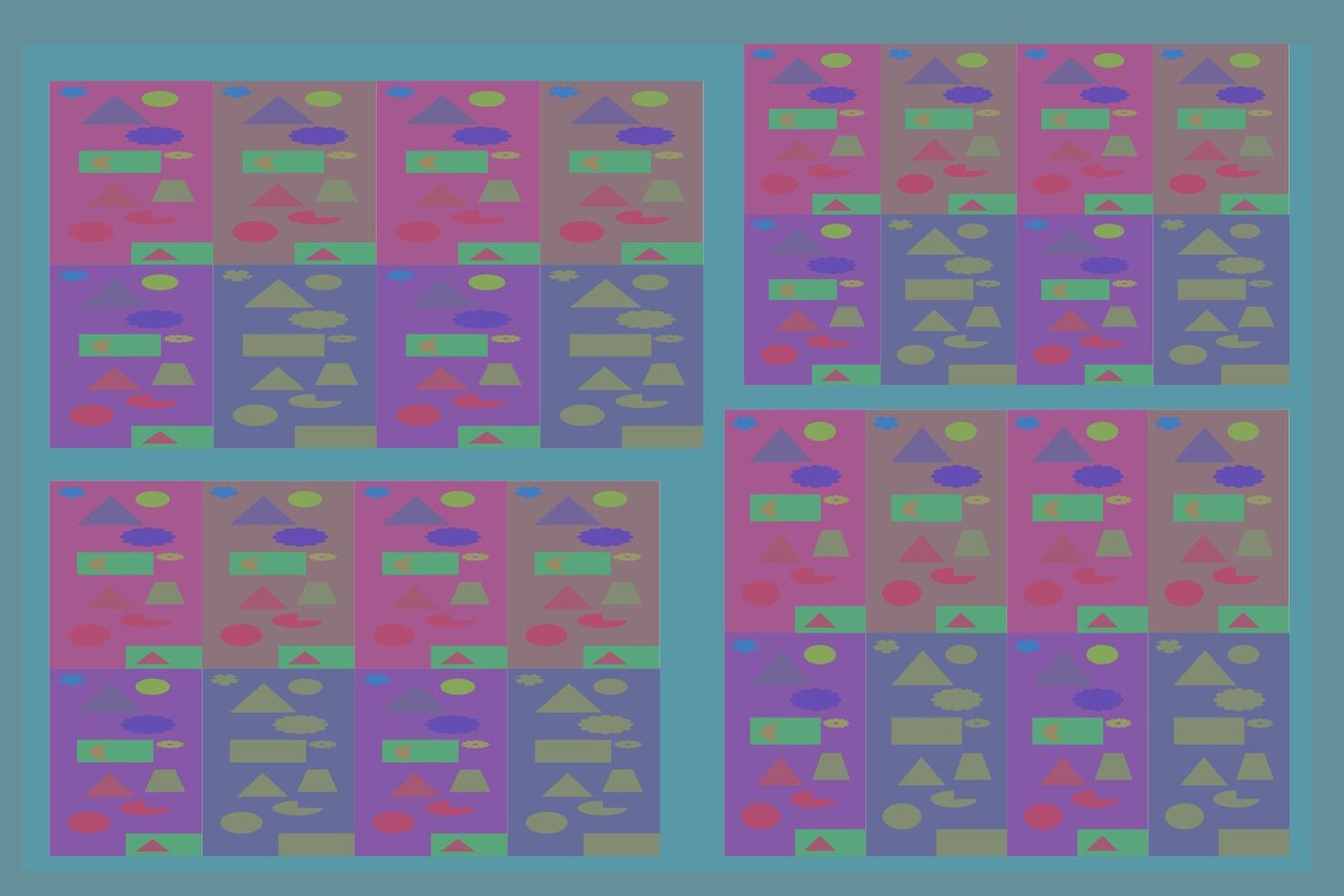 Geometric shapes pattern style vector