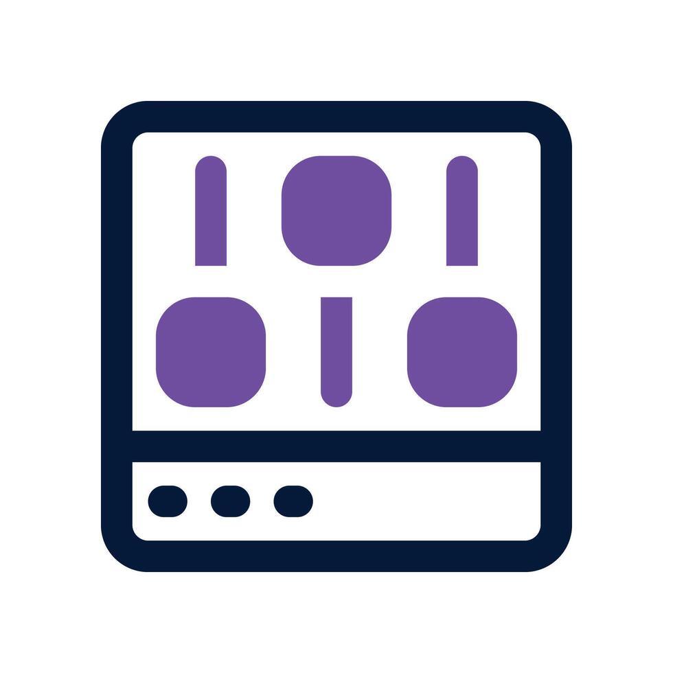 equalizer icon. dual tone icon for your website, mobile, presentation, and logo design. vector