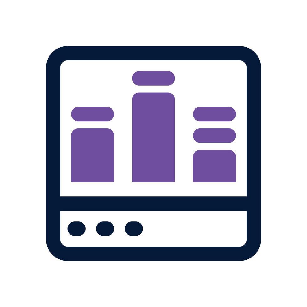 sound bar icon. dual tone icon for your website, mobile, presentation, and logo design. vector