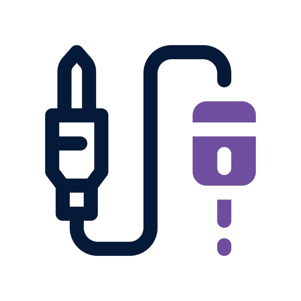 audio jack icon. dual tone icon for your website, mobile, presentation, and logo design. vector