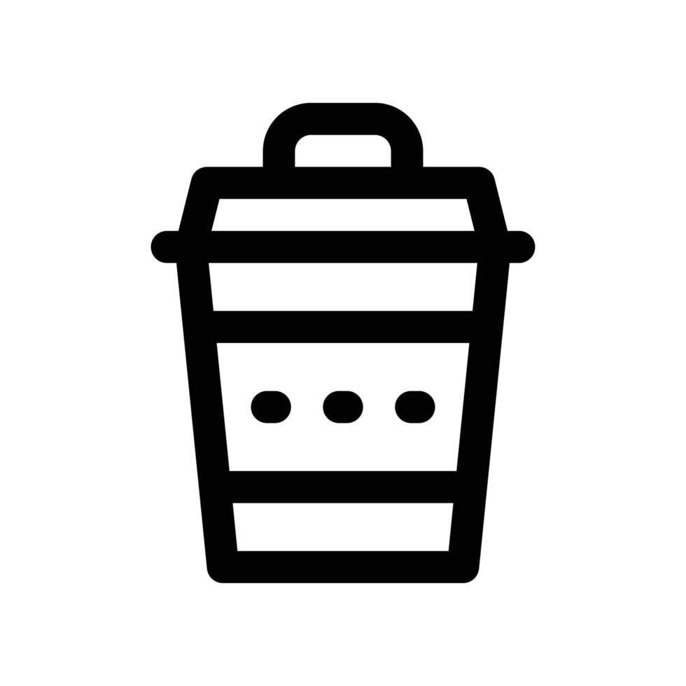 bin icon. line icon for your website, mobile, presentation, and logo design. vector