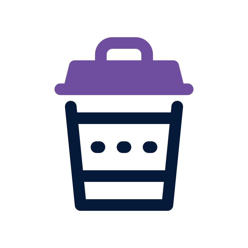 bin icon. dual tone icon for your website, mobile, presentation, and logo design. vector