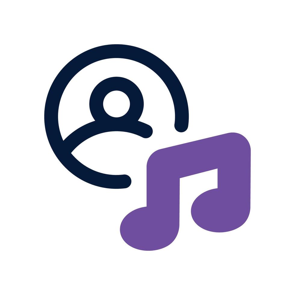 singer icon. dual tone icon for your website, mobile, presentation, and logo design. vector