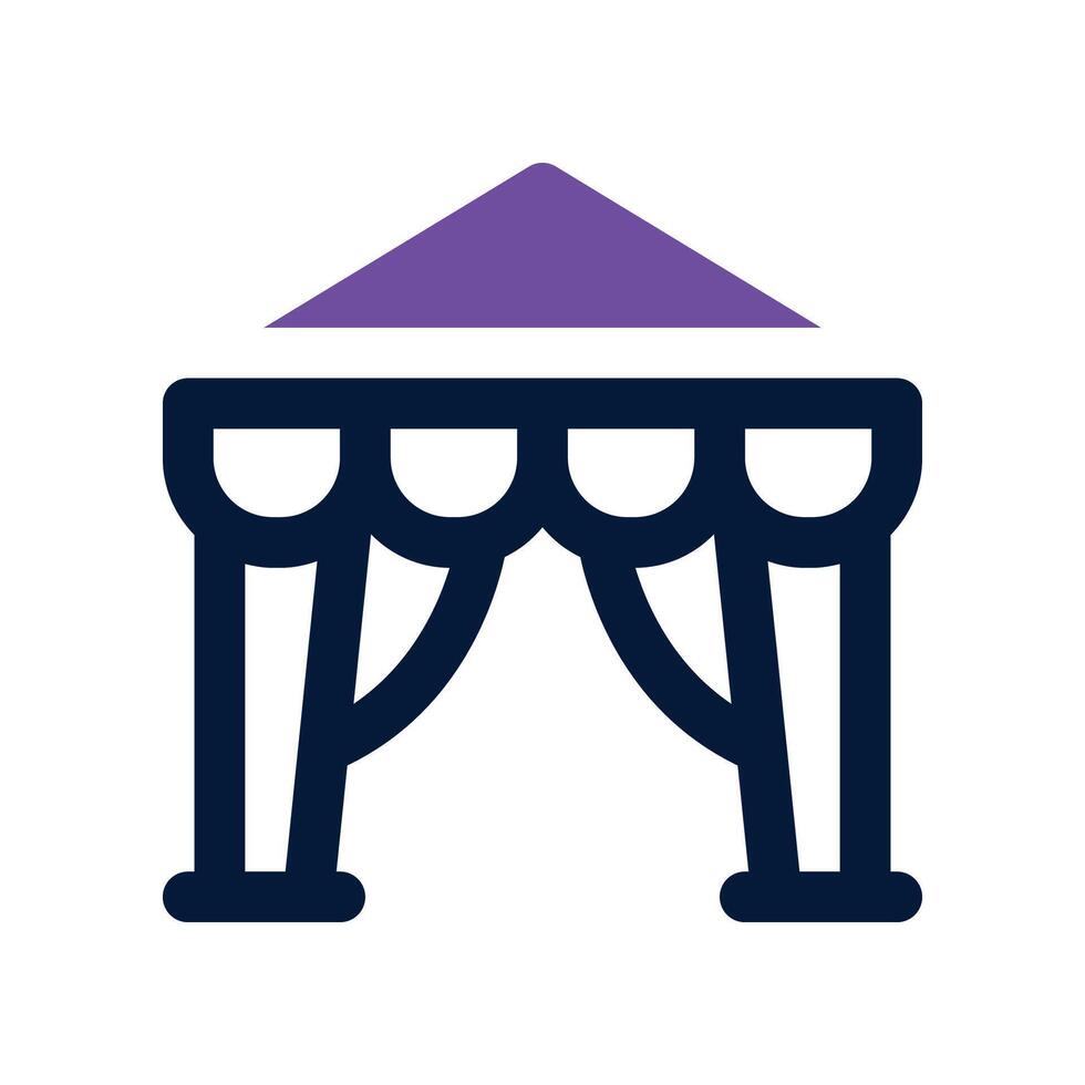 tent icon. dual tone icon for your website, mobile, presentation, and logo design. vector