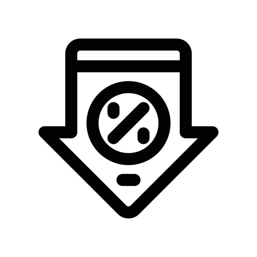low price icon. line icon for your website, mobile, presentation, and logo design. vector
