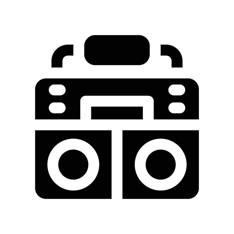 boombox icon. glyph icon for your website, mobile, presentation, and logo design. vector