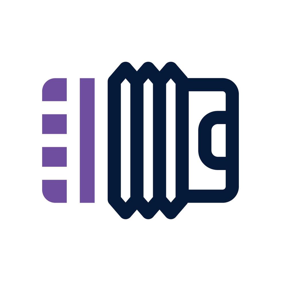 accordion icon. dual tone icon for your website, mobile, presentation, and logo design. vector