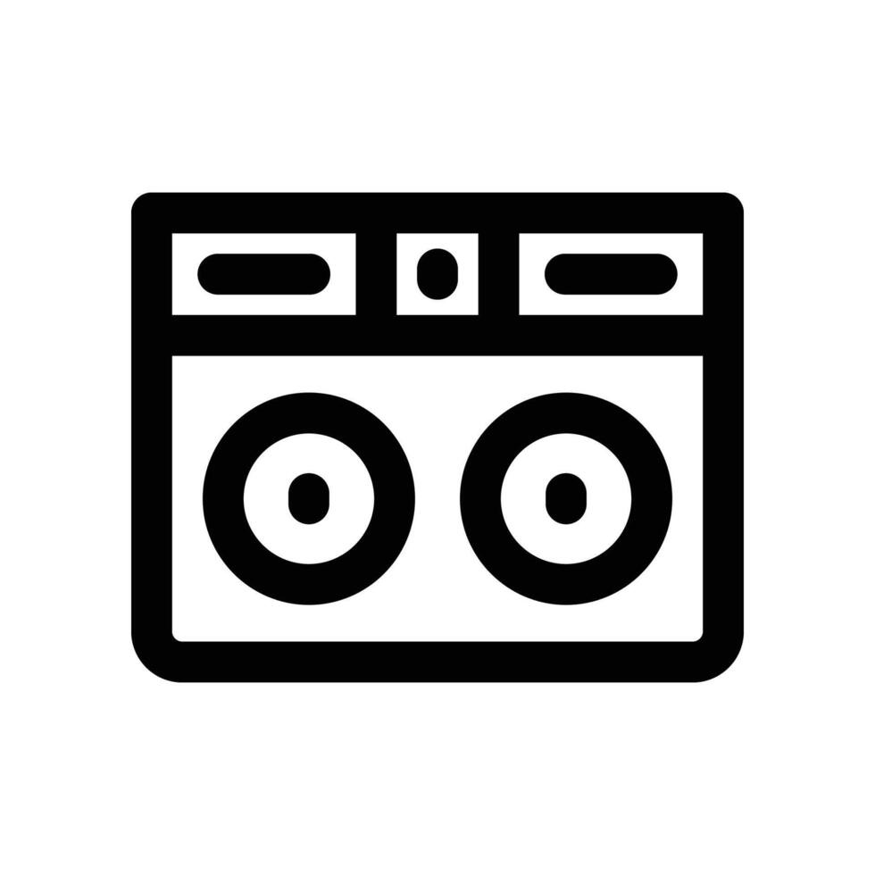 dj mixer icon. line icon for your website, mobile, presentation, and logo design. vector