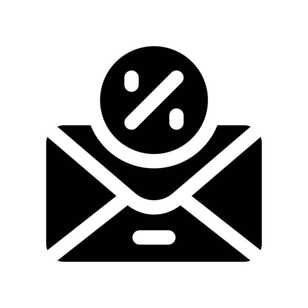 email icon. glyph icon for your website, mobile, presentation, and logo design. vector