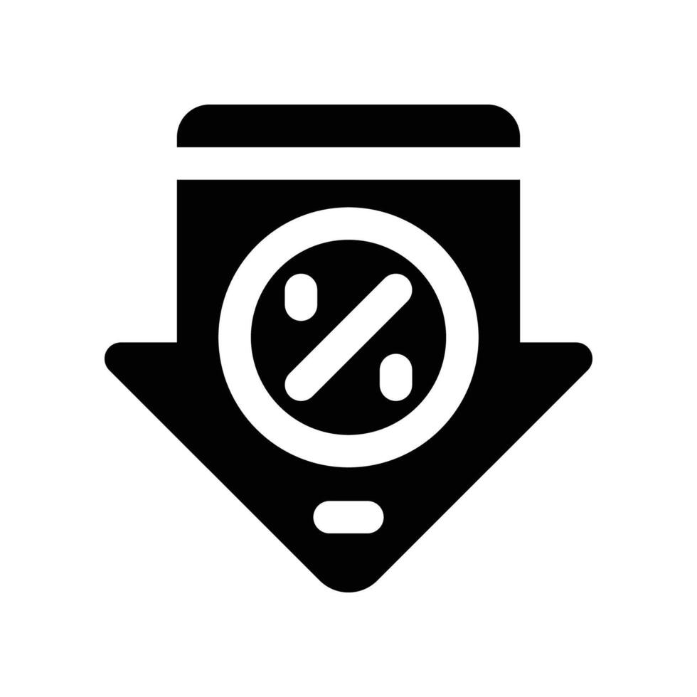 low price icon. glyph icon for your website, mobile, presentation, and logo design. vector
