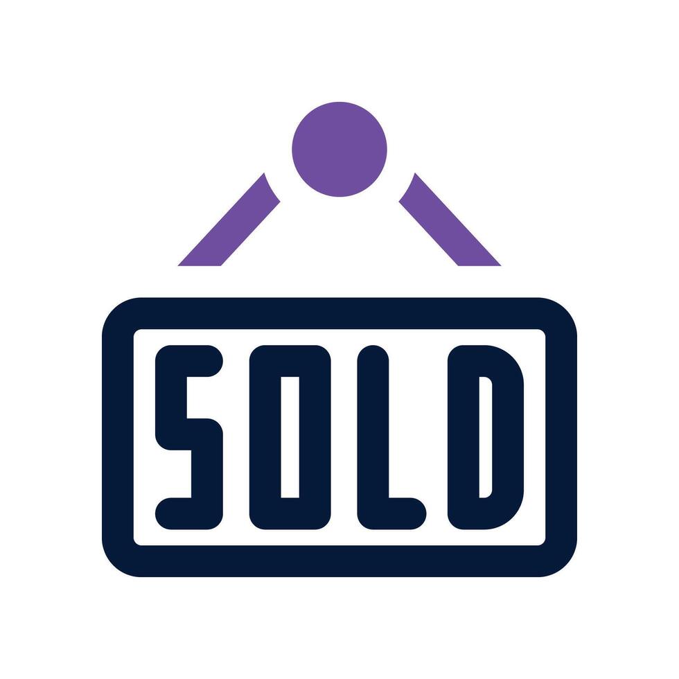 sold icon. dual tone icon for your website, mobile, presentation, and logo design. vector