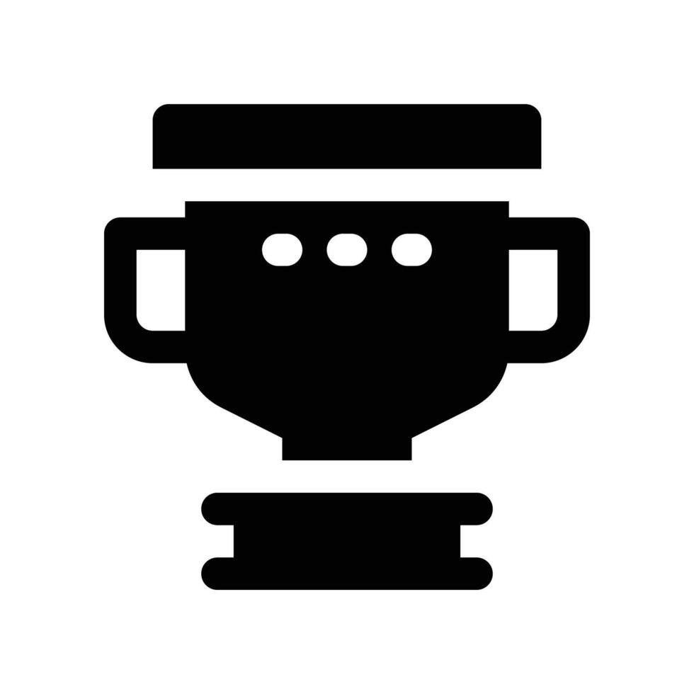 trophy icon. glyph icon for your website, mobile, presentation, and logo design. vector