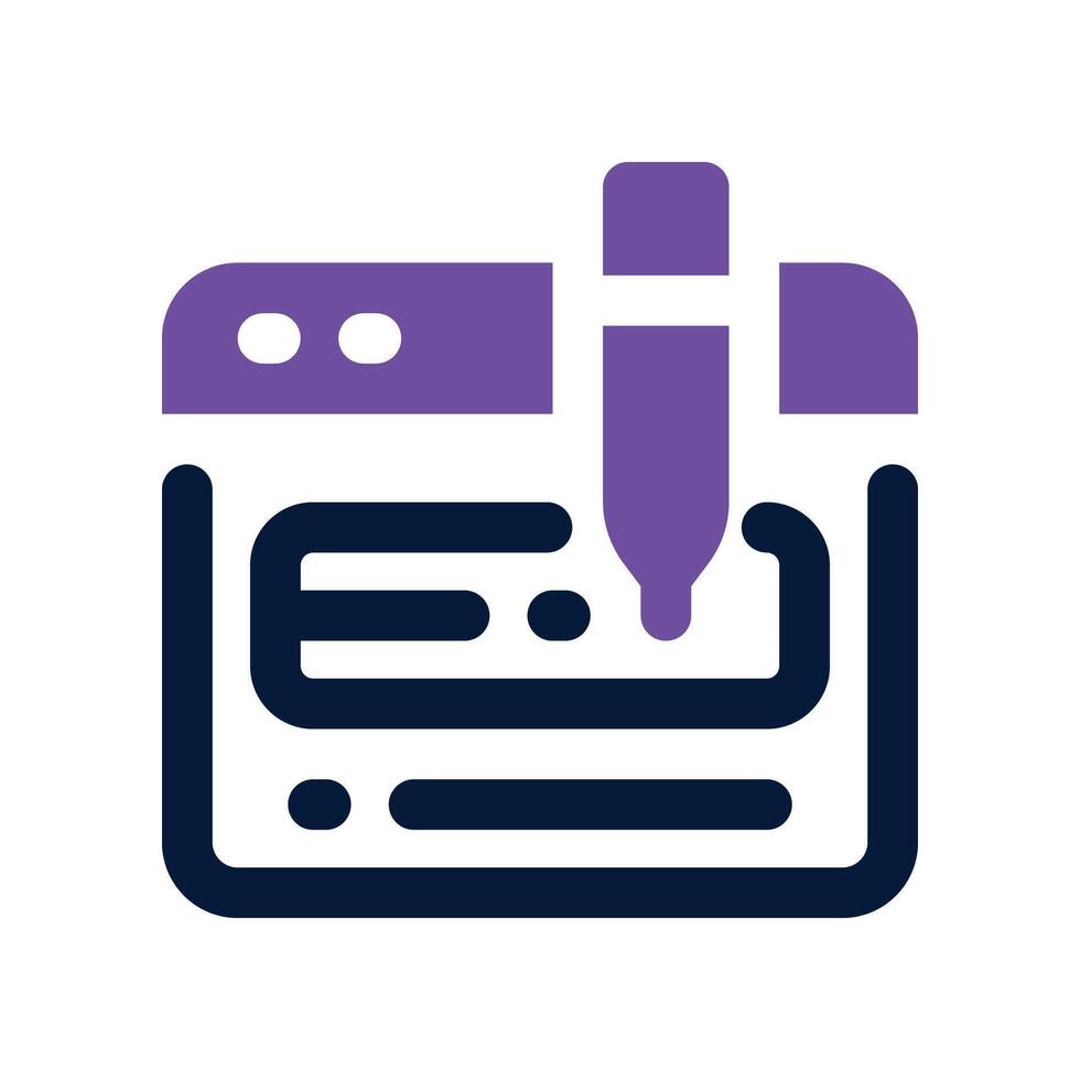 website edit icon. dual tone icon for your website, mobile, presentation, and logo design. vector