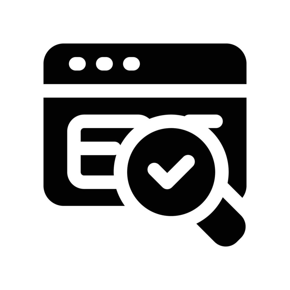 search icon. glyph icon for your website, mobile, presentation, and logo design. vector