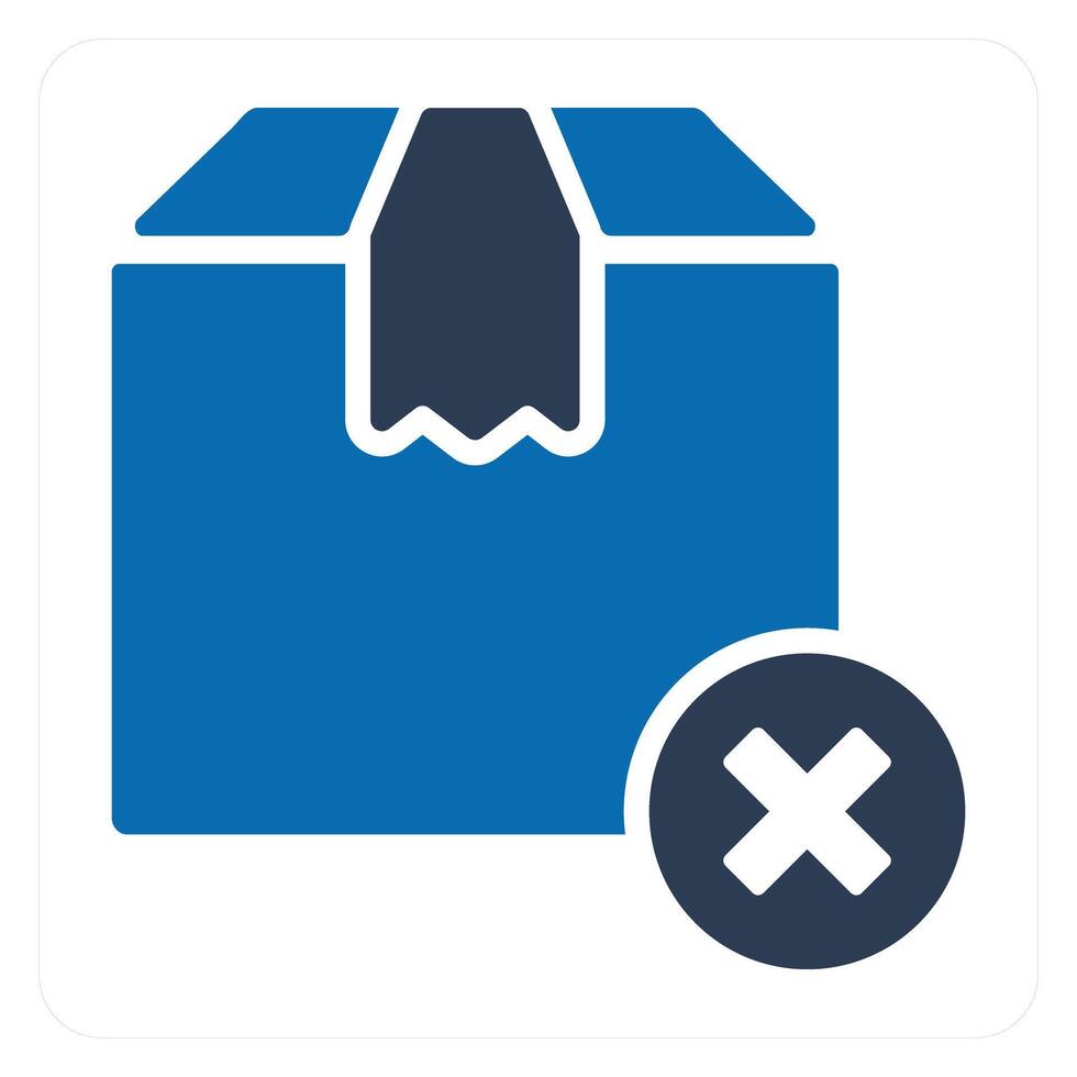 Wrong Order and package icon concept vector