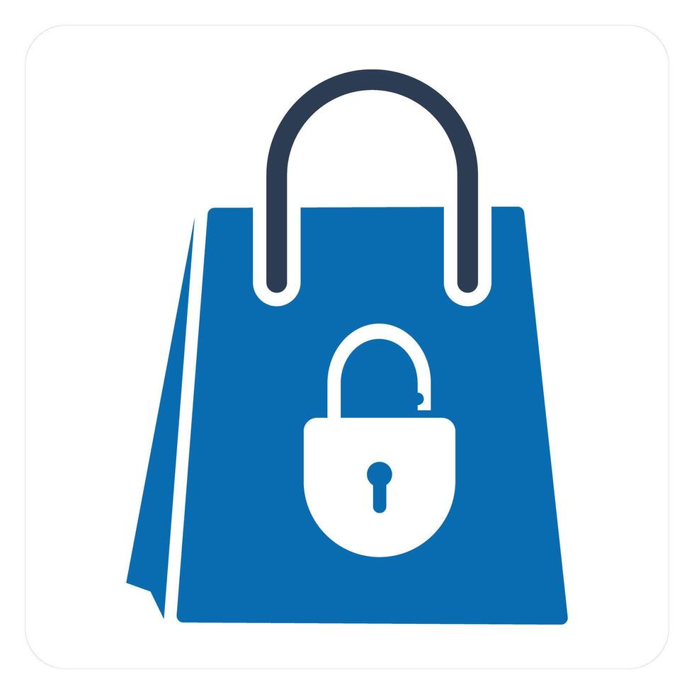 Shopping Security and protection icon concept vector