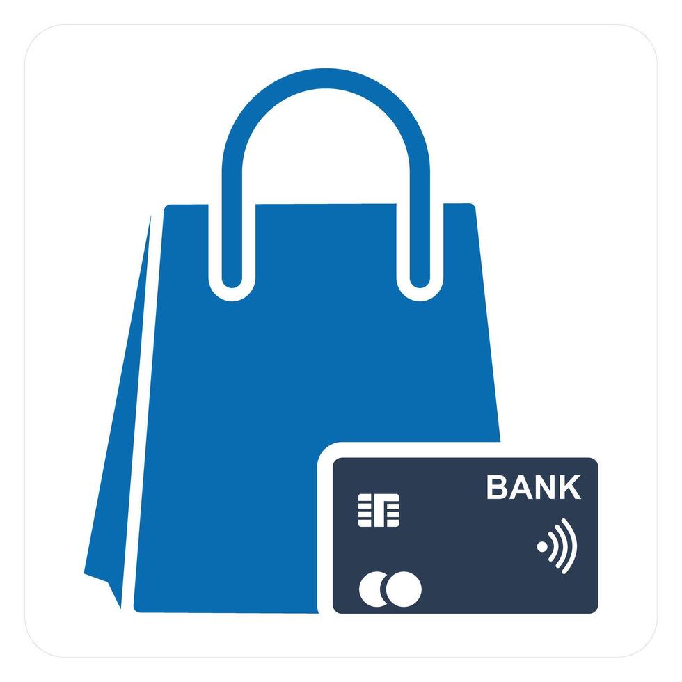 Card Shopping and online icon concept vector
