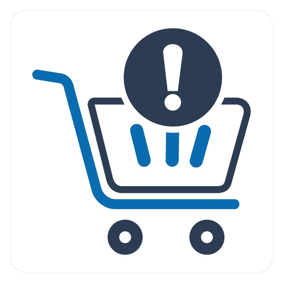Cart Information and trolley icon concept vector