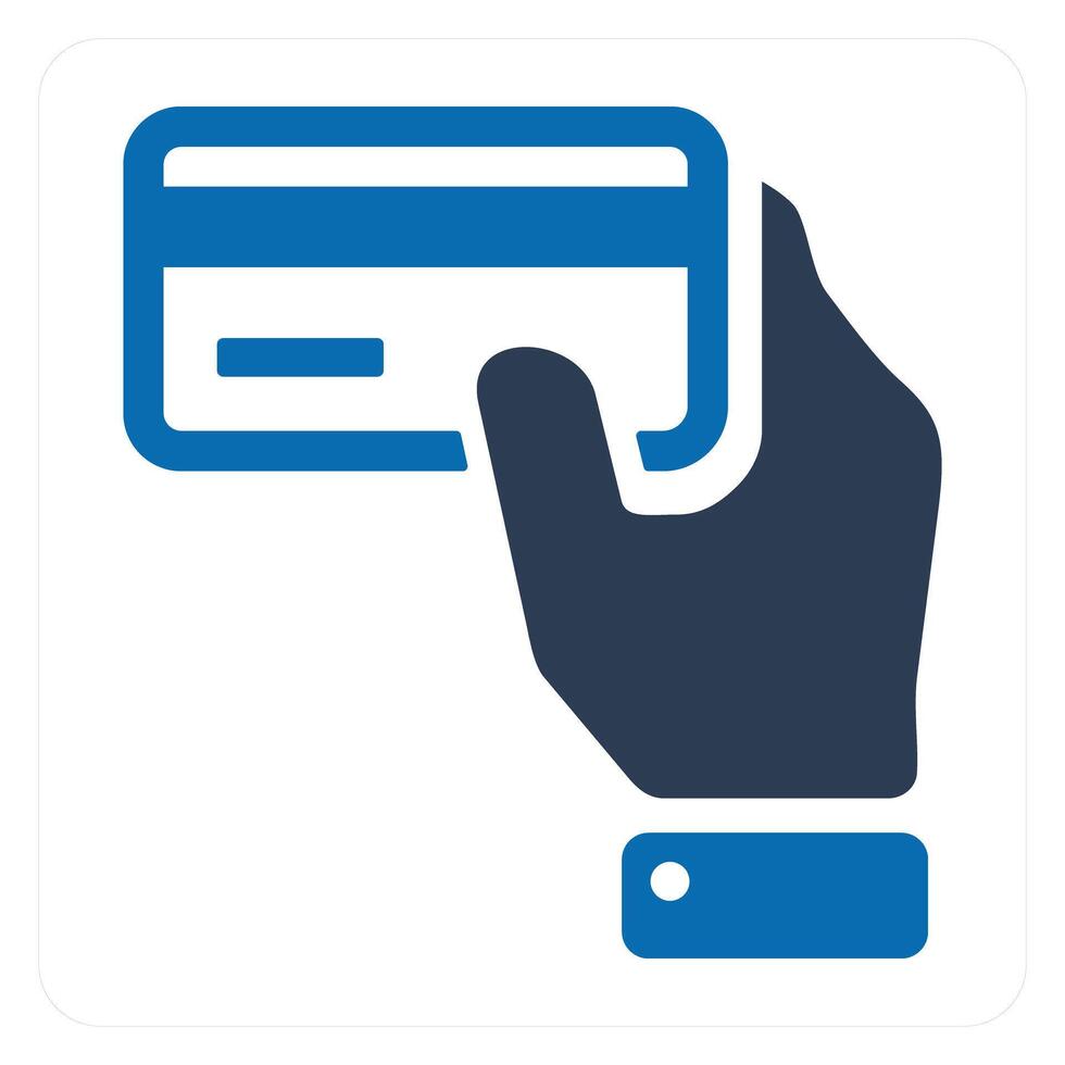 Card In Hand icon concept vector