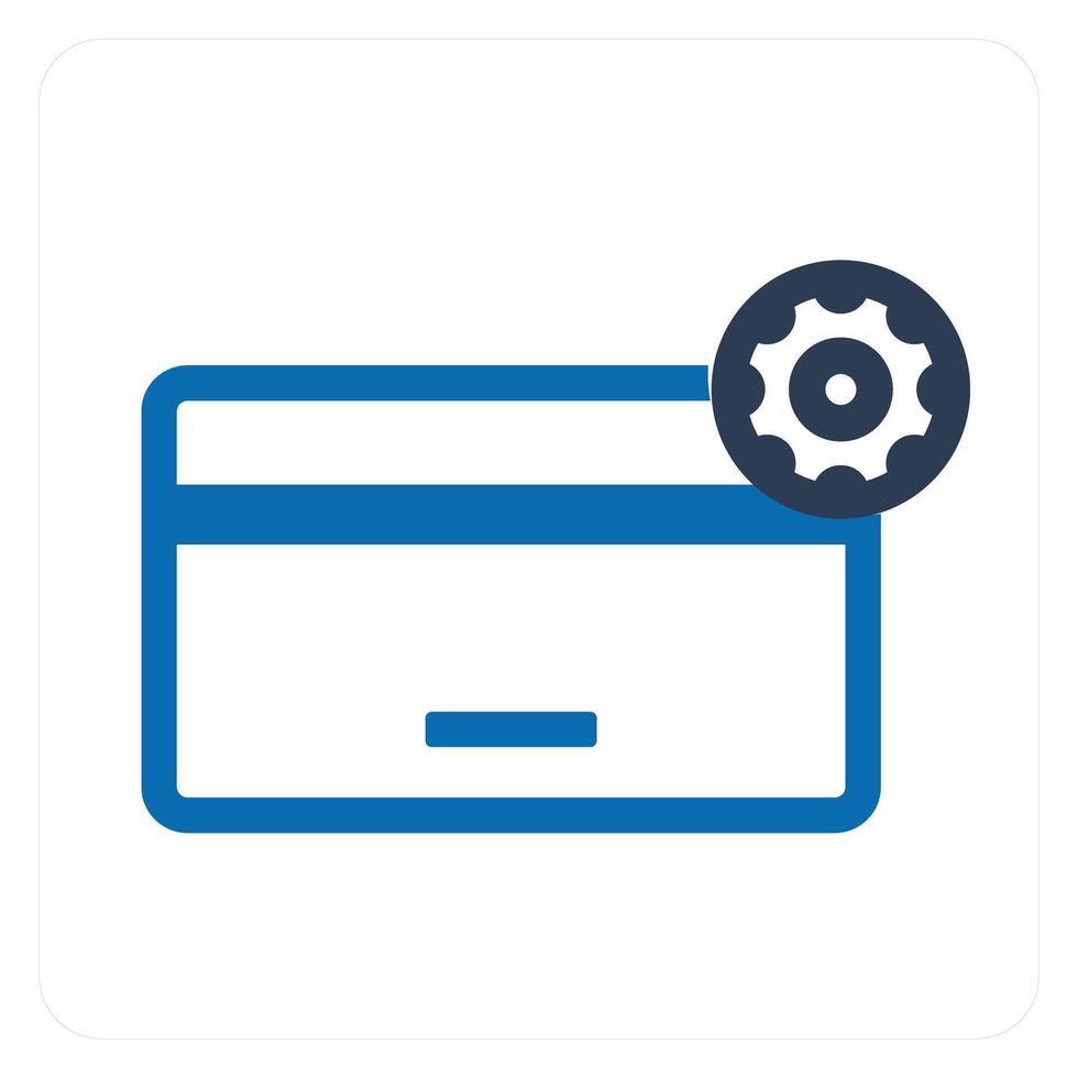 Card Settings and configuration icon concept vector