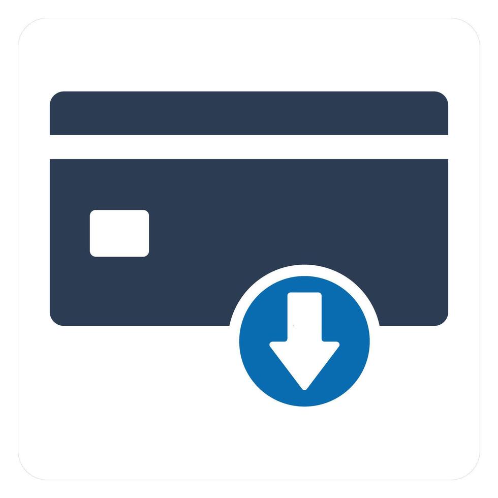 Download Card and download icon concept vector