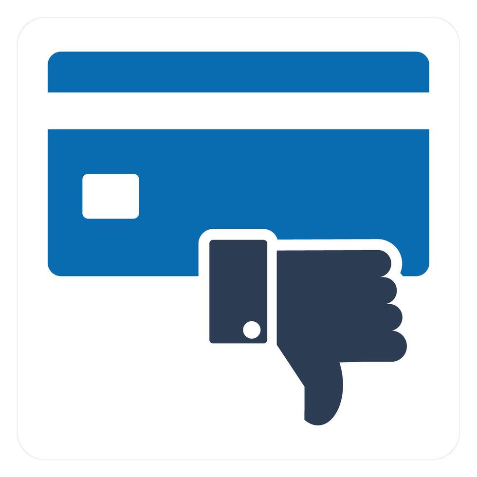 Dislike Card and dislike icon concept vector