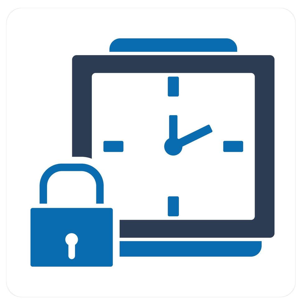 Time Security and protection icon concept vector
