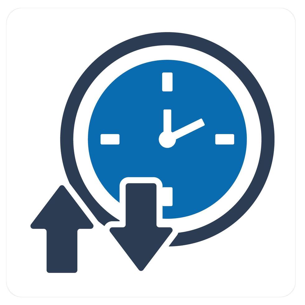 Synchronize Time and time icon concept vector