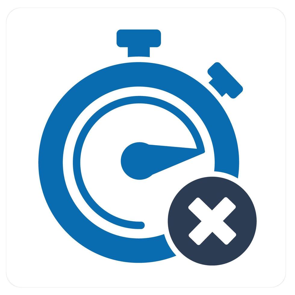 Wrong Time and time icon concept vector