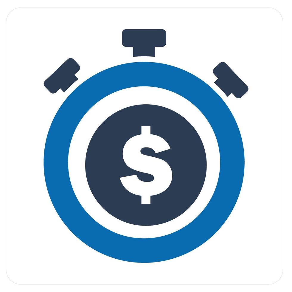 Time Is Money icon concept vector