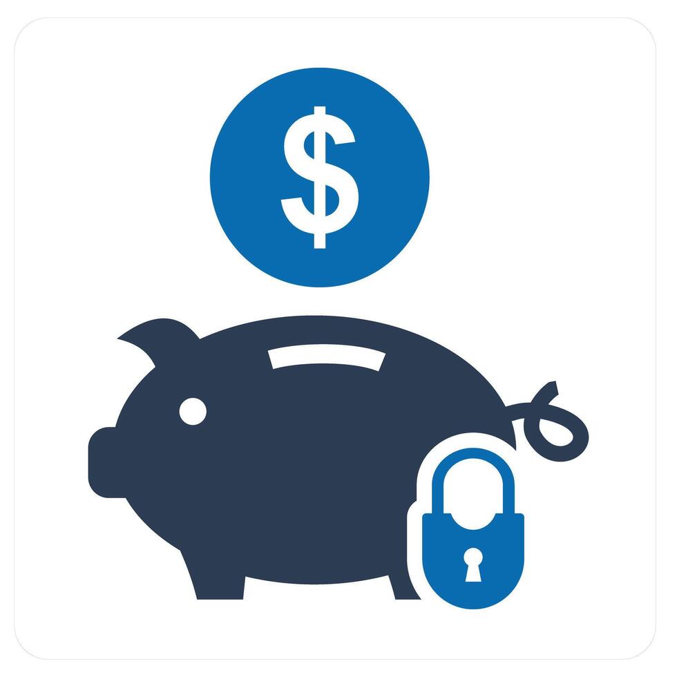 Bank Security and bank icon concept vector