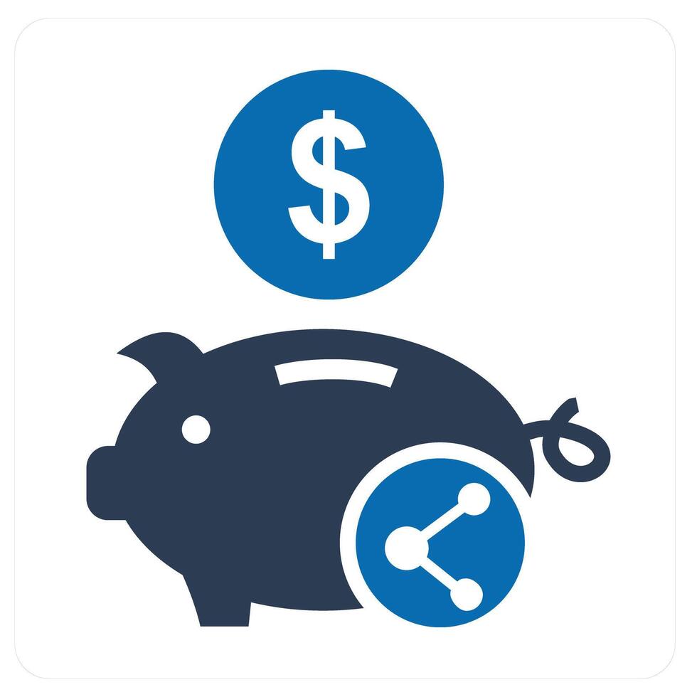 Share Savings and share icon concept vector