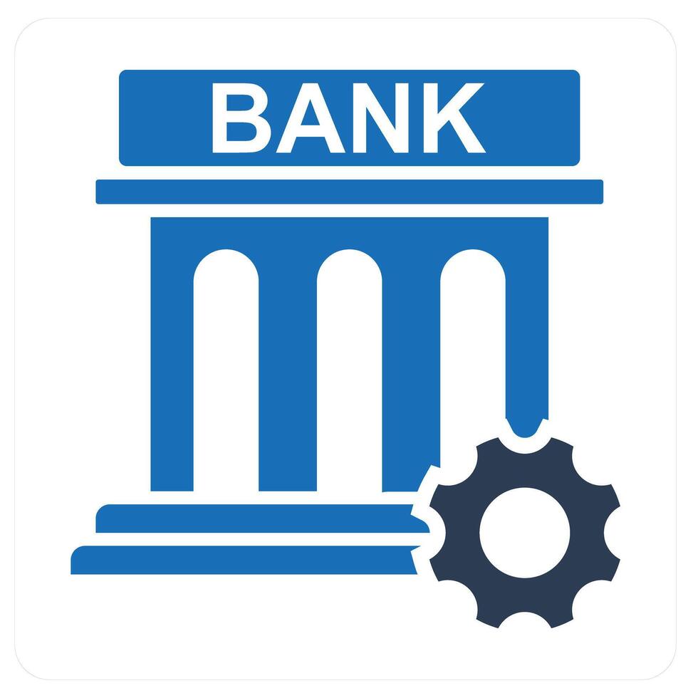 Bank Location and bank icon concept vector