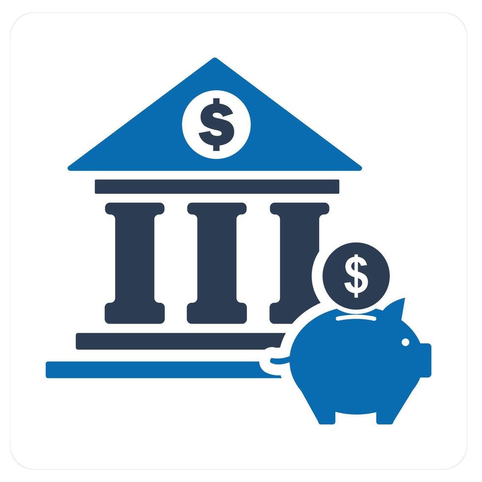 Bank Owner and bank icon concept vector