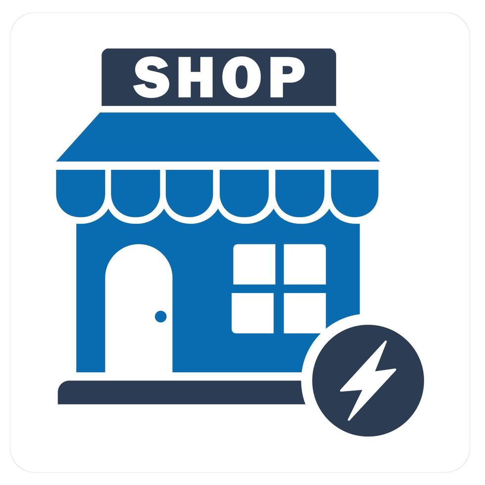 Shopping Time and shop icon concept vector