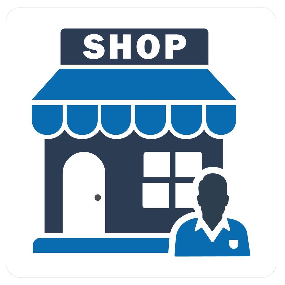 Email Shop and shop icon concept vector